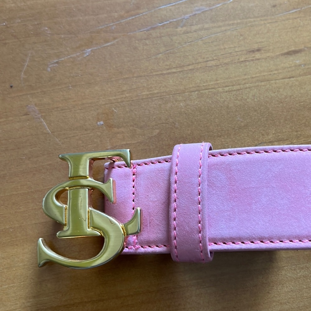 ESCADA pink suede belt size 44